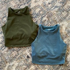 Set- 2 M Old Navy Longline high neck lounge sports bra bralettes tank top shirts